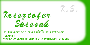 krisztofer spissak business card